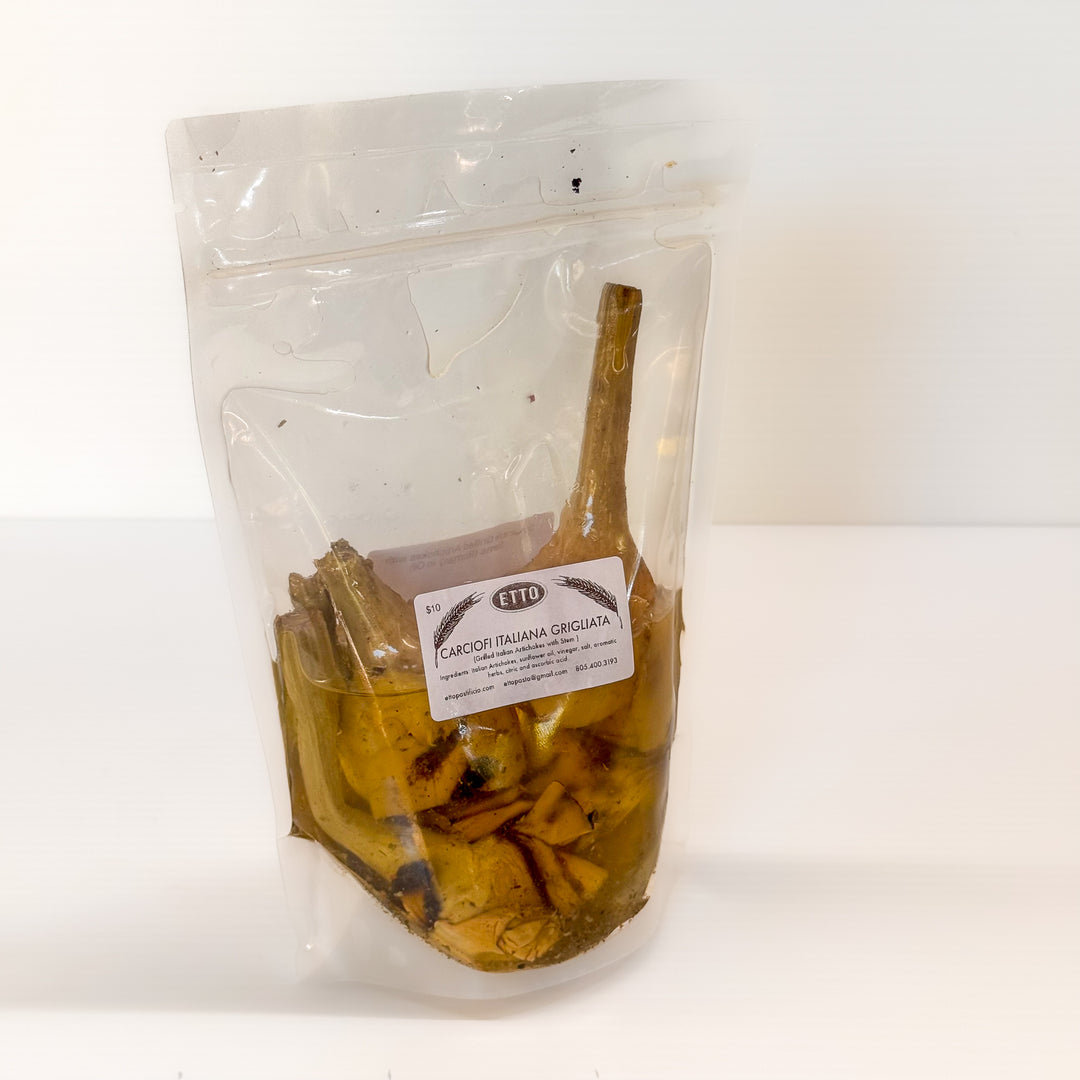 Gervasio Grilled Artichokes with Stems (Roman) in Oil