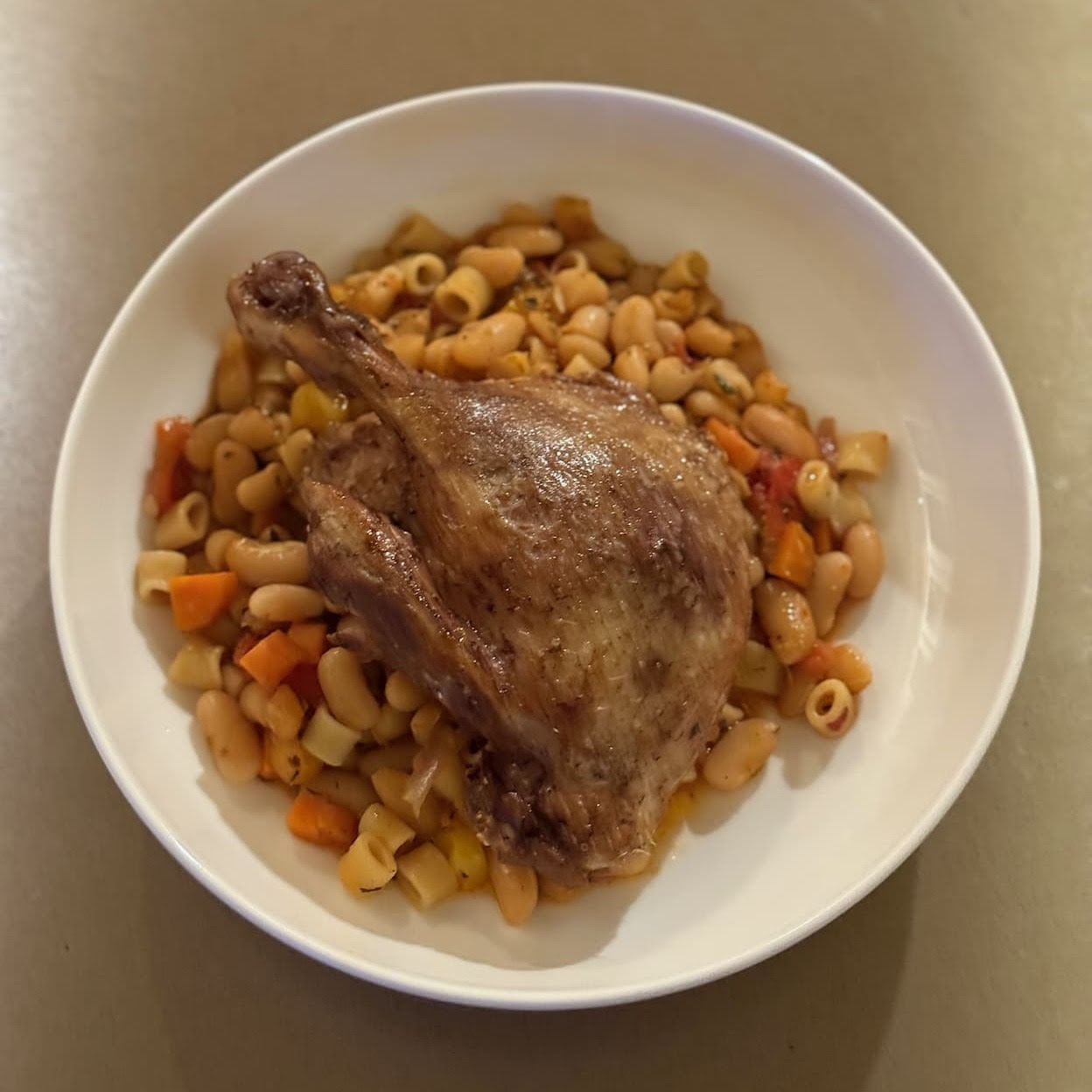 Duck with Pasta, Beans and Ditalini