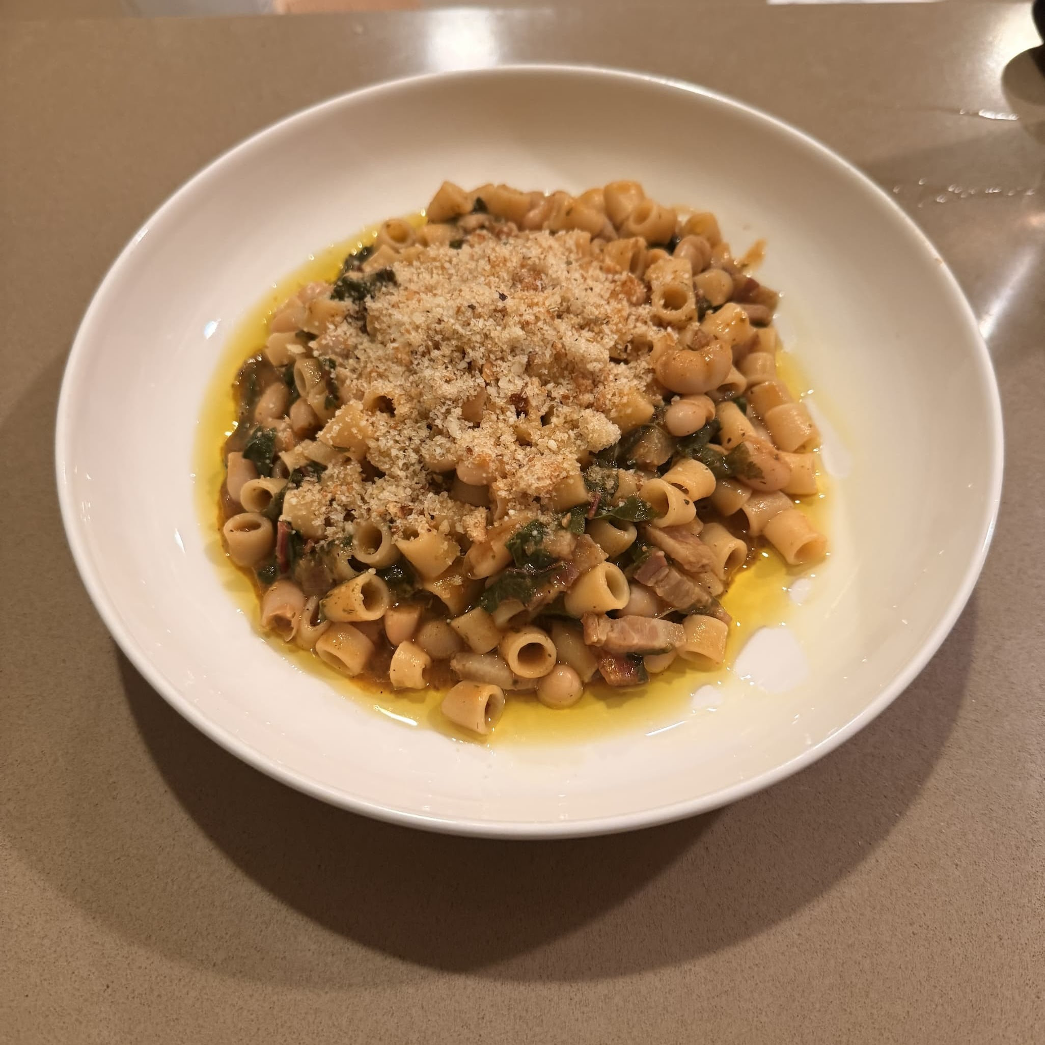 Ditalini, Beans and Greens