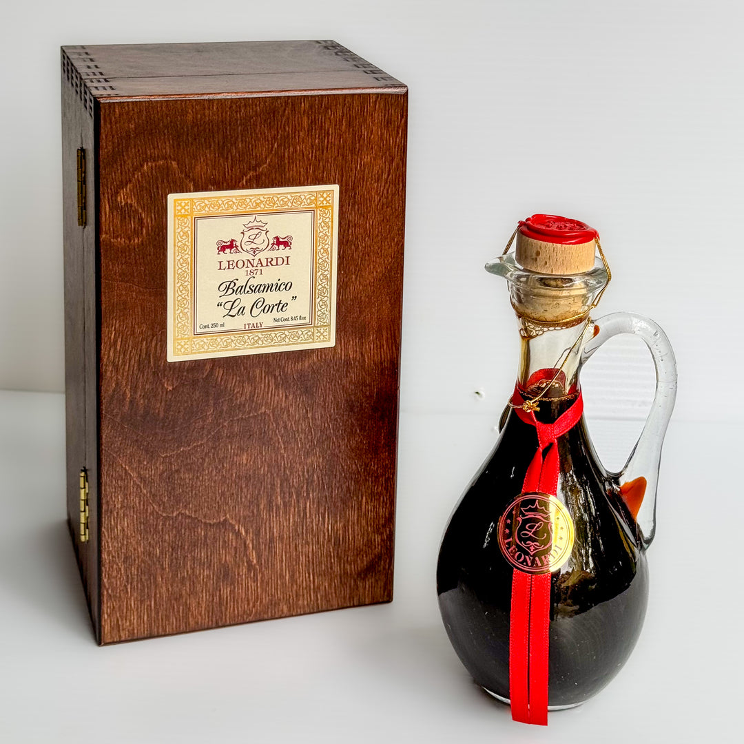 Leonardi 5 year old Balsamic condimento - Hand Blown Cruet