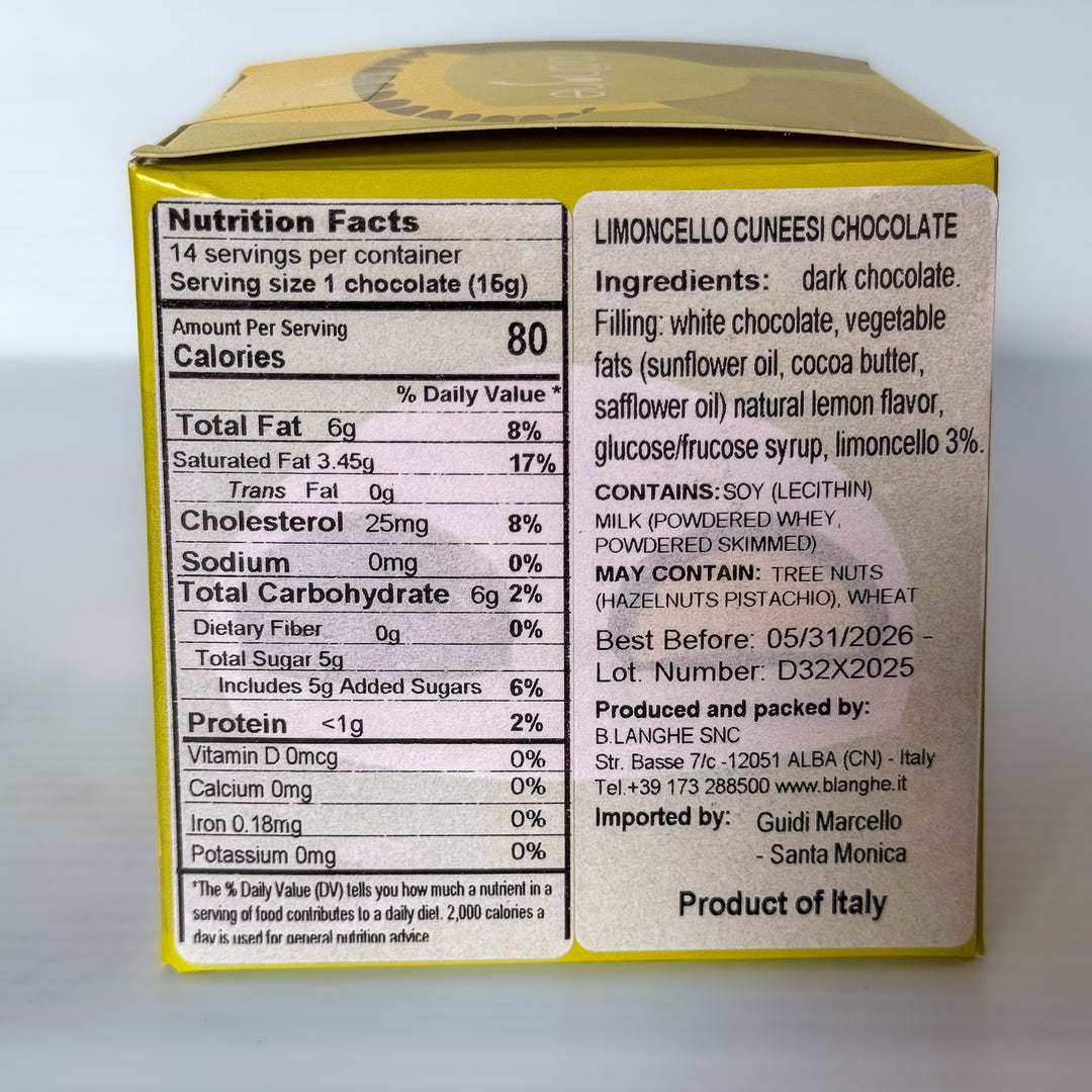 Cuneesi Limoncello Chocolate