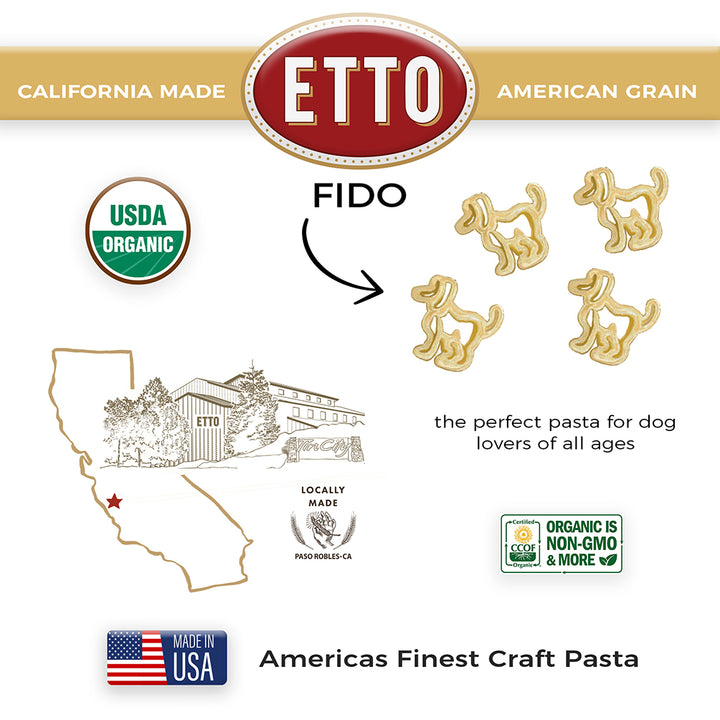 Fido Dog Shaped Pasta- 6.5lb Large Bag