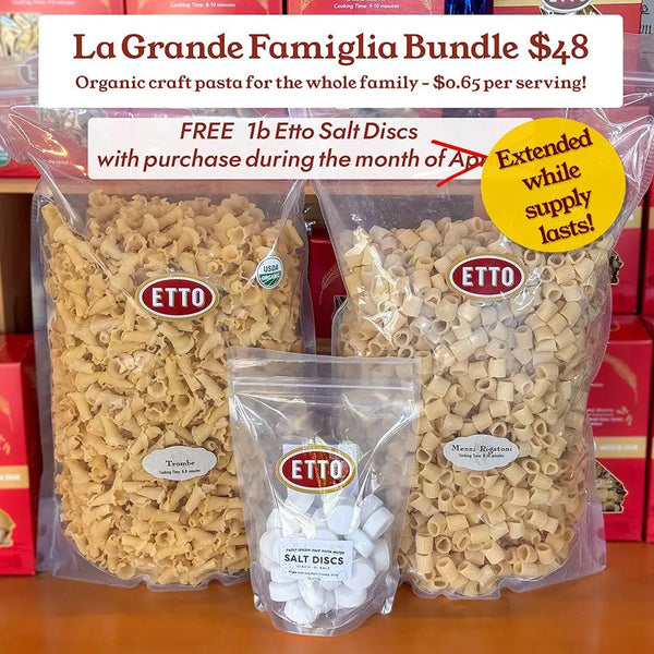 Etto Pasta Large Family Bundle - Trombe and Mezzi Rigatoni