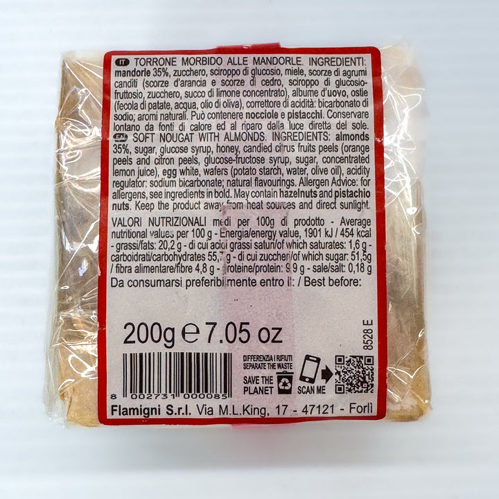 Flamigni Torrone Morbido con Mandorle (Soft Almond Nougat)