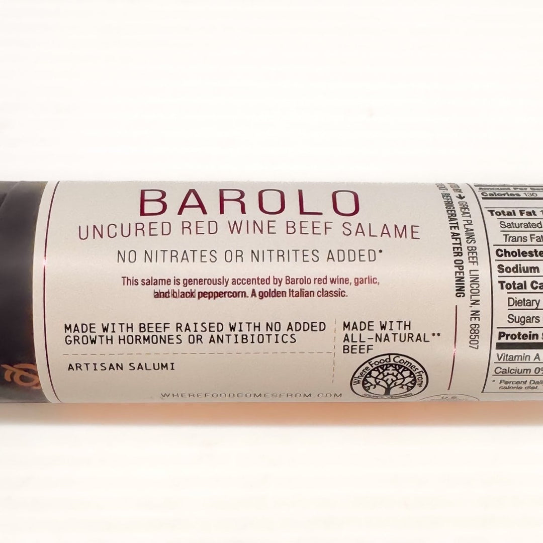Piedmontese Barolo Beef Salame - Etto Pasta
