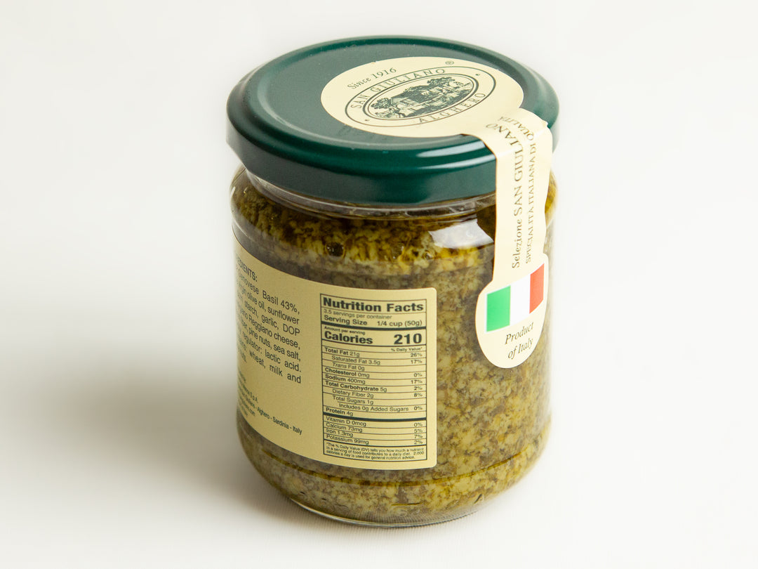 San Giuliano Pesto with DOP Genovese Basil nutrition facts