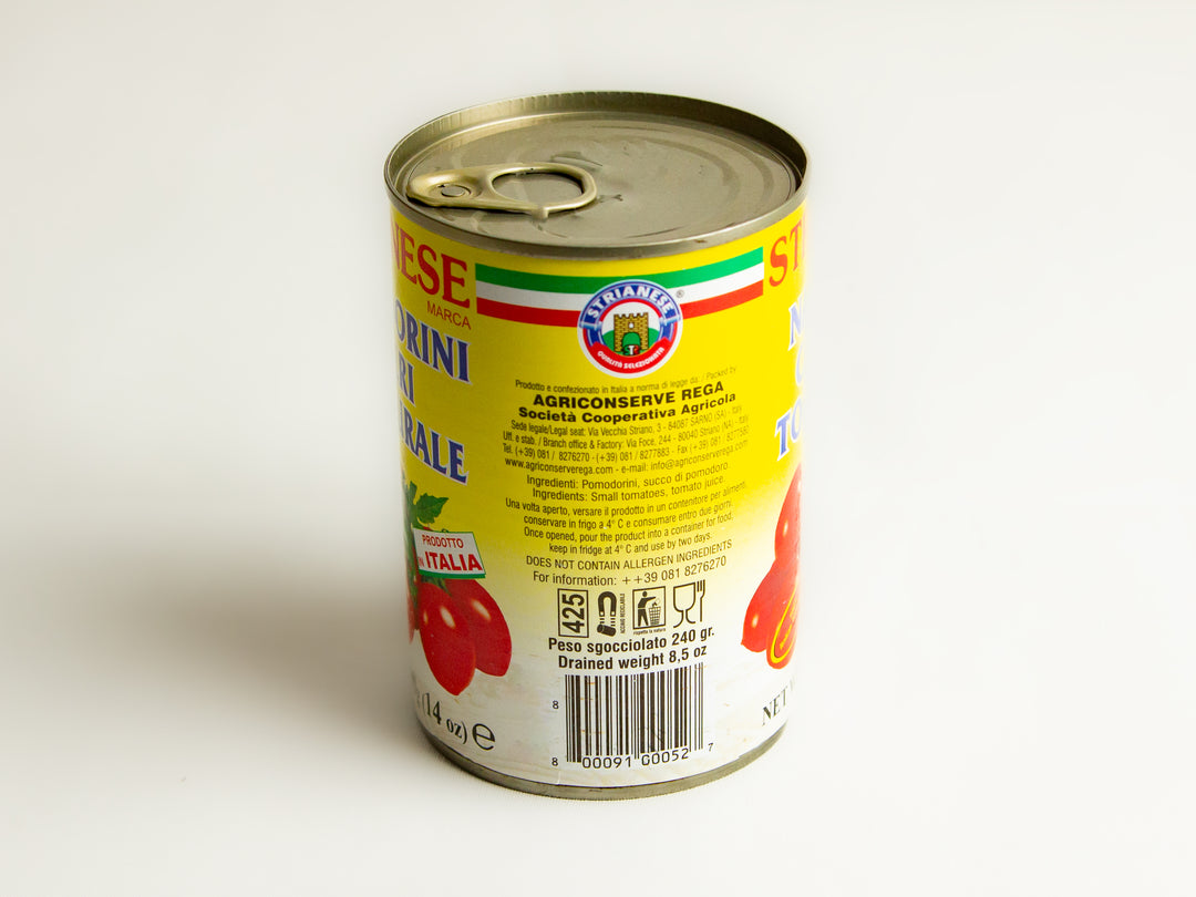 can of Strianese Pomodorini small tomatoes description