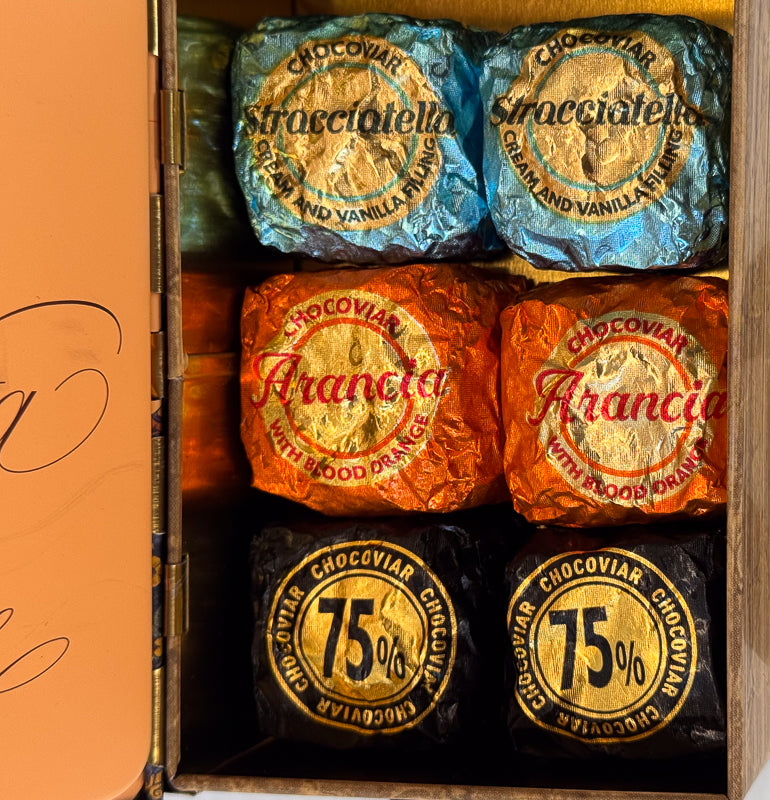 Venchi Italian Assorted Chocolates - Vintage Book Tin